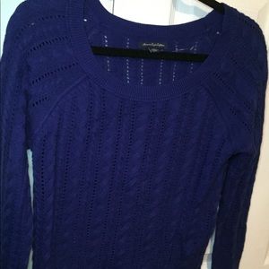 NEW American Eagle Royal Blue Cable Knit Sweater